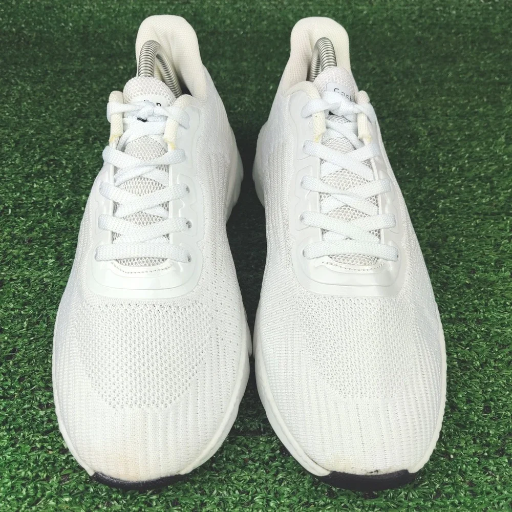 Fashion‎ Sneakers Mens 41 White Knit Running Shoes Athletic Walking Low Top